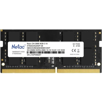 ОЗУ Netac Basic 8GB 2666MHz SODIMM DDR4, (NTBSD4N26SP-08) ОЗУ Netac Basic 8GB 2666MHz SODIMM DDR4, (NTBSD4N26SP-08)