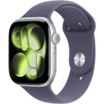 Смарт-часы Apple Watch Series 11, GPS, 46mm Silver Aluminium Case with Purple Fog Sport Band - S/M, (MEV94RK/A)