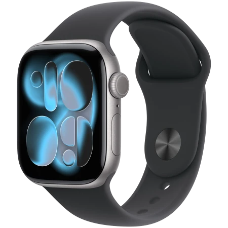 Смарт-часы Apple Watch Series 11, GPS, 42mm Space Grey Aluminium Case with Black Sport Band - S/M, (MEQW4RK/A)