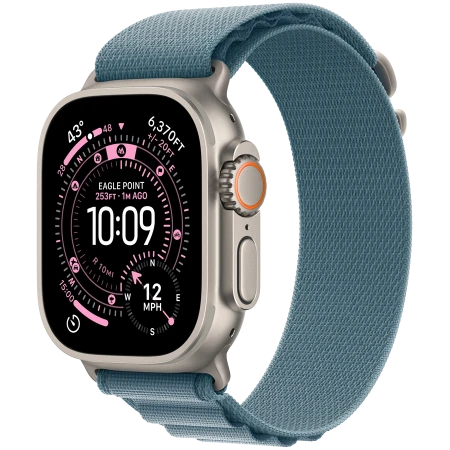 Смарт-часы Apple Watch Ultra 3, GPS + Cellular, 49mm Natural Titanium Case with Light Blue Alpine Loop - Large, (MEWP4QR/A) Смарт-часы Apple Watch Ultra 3, GPS + Cellular, 49mm Natural Titanium Case with Light Blue Alpine Loop - Large, (MEWP4QR/A)