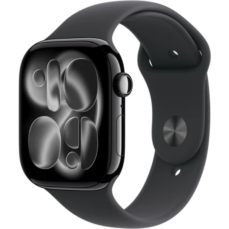 Смарт- часы Apple Watch Series 11 GPS 46mm Jet Black Aluminium Case with Black Sport Band - S/M (MEUW4RK/A) Смарт- часы Apple Watch Series 11 GPS 46mm Jet Black Aluminium Case with Black Sport Band - S/M (MEUW4RK/A)