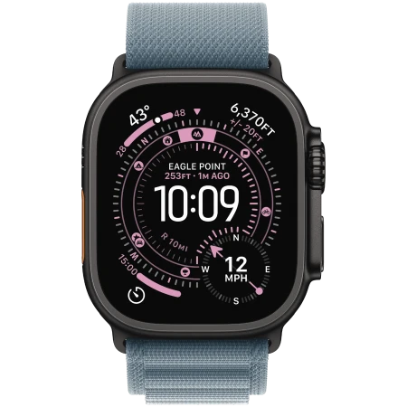 Смарт-часы Apple Watch Ultra 3, GPS + Cellular, 49mm Black Titanium Case with Light Blue Alpine Loop - Large, (MG9M4ZM/A) Смарт-часы Apple Watch Ultra 3, GPS + Cellular, 49mm Black Titanium Case with Light Blue Alpine Loop - Large, (MG9M4ZM/A)