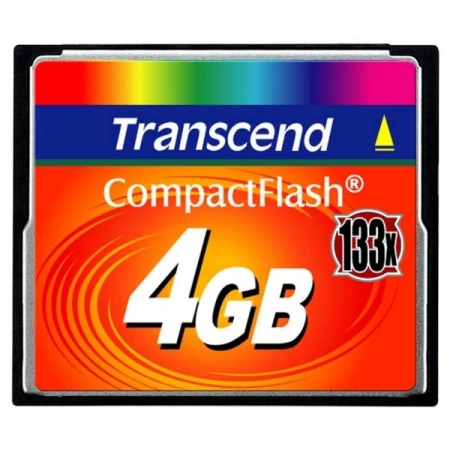 Карта памяти Transcend CompactFlash 133x 4GB, (TS4GCF133)