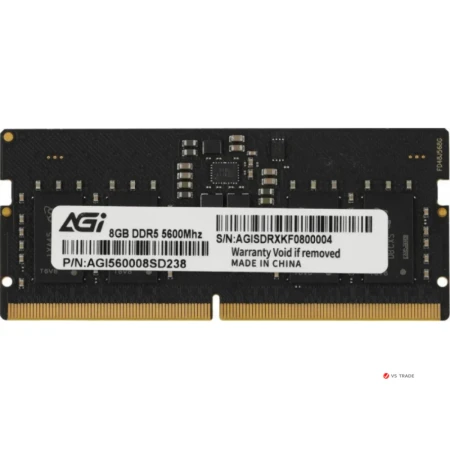 ОЗУ AGI 8GB 5600MHz SODIMM DDR5, (AGI560008SD238-ST)