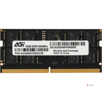 ОЗУ AGI 16GB 5600MHz SODIMM DDR5, (AGI560016SD238-ST)