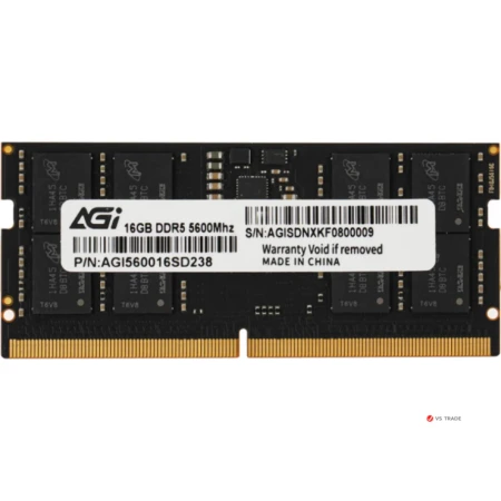 ОЗУ AGI 16GB 5600MHz SODIMM DDR5, (AGI560016SD238-ST)