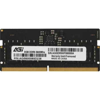 ОЗУ AGI 8GB 5600MHz SODIMM DDR5, (AGI560008SD238)