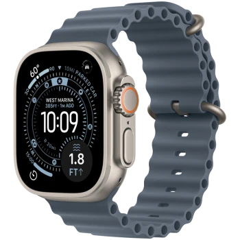 Смарт-часы Apple Watch Ultra 3, GPS + Cellular, 49mm Natural Titanium Case with Anchor Blue Ocean Band, (MEWH4QR/A)