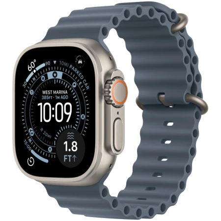 Смарт-часы Apple Watch Ultra 3, GPS + Cellular, 49mm Natural Titanium Case with Anchor Blue Ocean Band, (MEWH4QR/A)