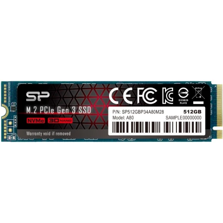 SSD диск Silicon Power P34A80 512GB, (SP512GBP34A80M28)