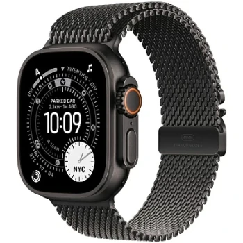 Смарт-часы Apple Watch Ultra 3, GPS + Cellular, 49mm Black Titanium Case with Black Titanium Milanese Loop - Small, (MF1N4QR/A)