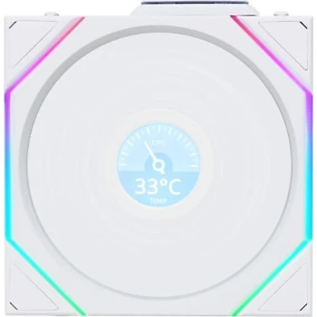 Кулер Lian Li UNI FAN TL WIRELESS LCD 140 REVERSE BLADE White (G99.14RTLLCD1W1W.00)