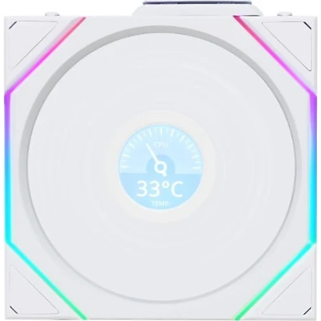 Кулер Lian Li UNI FAN TL WIRELESS LCD 140 REVERSE BLADE White (G99.14RTLLCD1W1W.00)