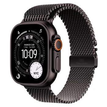 Смарт-часы Apple Watch Ultra 3, GPS + Cellular, 49mm Black Titanium Case with Black Titanium Milanese Loop - Large, (MF1T4QR/A)