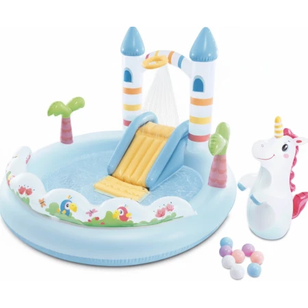 Игровой центр Intex Unicorn Castle 196 х 178 см, (56148NP) Игровой центр Intex Unicorn Castle 196 х 178 см, (56148NP)