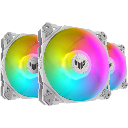 Комплект вентиляторов ASUS TUF Gaming TF120 ARGB Reverse White Комплект вентиляторов ASUS TUF Gaming TF120 ARGB Reverse White