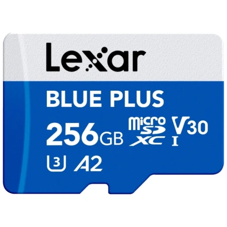 Карта памяти Lexar Blue plus MicroSD 256GB, Class 3 UHS-I U3, (LMSBLPL256G-BNANG)
