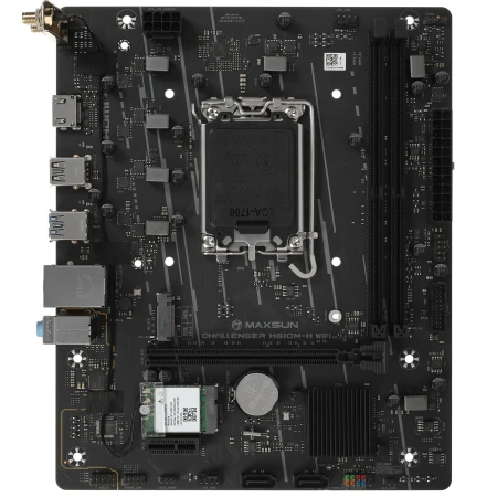 Материнская плата MaxSun Challenger H610M-H V1 WIFI DDR4 Материнская плата MaxSun Challenger H610M-H V1 WIFI DDR4