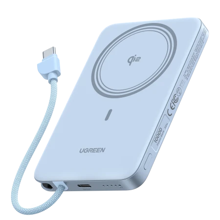 Power Bank Ugreen MagFlow Air PB570 10000mAh Star Blue, (65839B) Power Bank Ugreen MagFlow Air PB570 10000mAh Star Blue, (65839B)