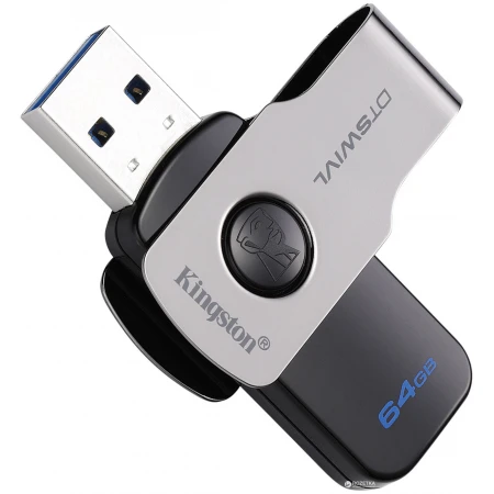 USB Флешка Kingston 64GB 3.0 DTSWIVL/64GB металл