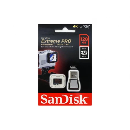 Карта памяти SanDisk MicroSD 128GB Class 10 U3 SDSQXPJ-128G-GN6M3 Карта памяти SanDisk MicroSD 128GB Class 10 U3 SDSQXPJ-128G-GN6M3