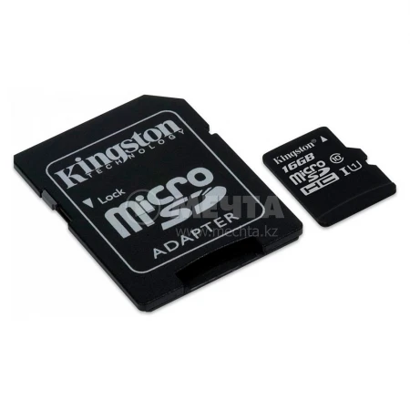 Карта памяти Kingston MicroSD 16GB Class 10 U1 SDCS/16GB