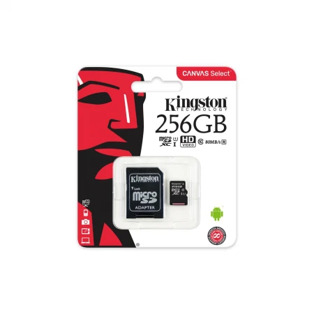 Карта памяти Kingston MicroSD 256GB Class 10 U1 SDCS/256GB