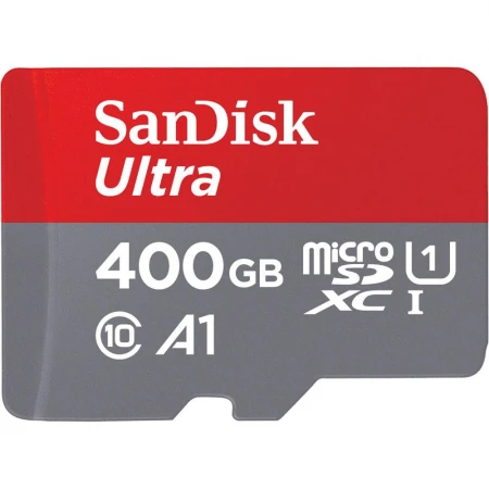 Карта памяти SanDisk MicroSD 400GB. Class 10 A1, (SDSQUAR-400G-GN6MA)