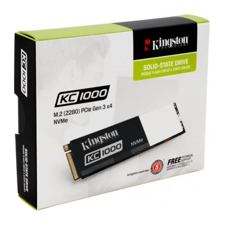 SSD диск Kingston KC1000 240Gb, NVMe, M2, MLC, SKC1000/240G