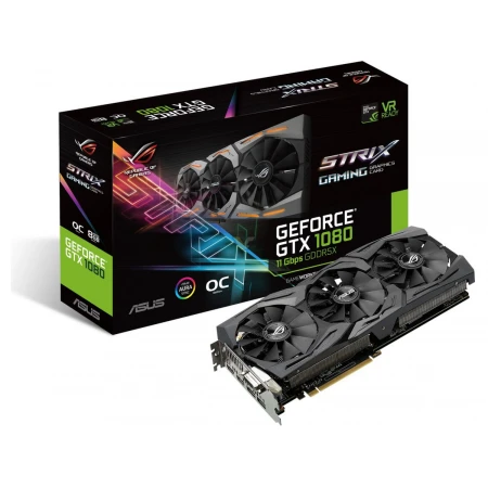 Видеокарта Asus nVidia GeForce GTX 1080 ROG STRIX Gaming, 8Gb, ROG STRIX-GTX1080-O8G-GAMING