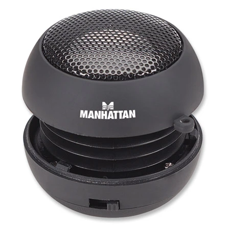 Акустическая система Manhattan Travel Speaker (1.0) - Black, 2.4 Вт, 300Hz-18kHz, 83dB, USB, Li-Ion Акустическая система Manhattan Travel Speaker (1.0) - Black, 2.4 Вт, 300Hz-18kHz, 83dB, USB, Li-Ion