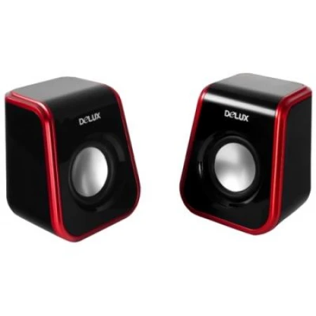 Акустическая система Delux DLS-Q1 (2.0) - Red/Black, 4Вт (2х2) RMS, 180Hz-18kHz, 80dB, USB Акустическая система Delux DLS-Q1 (2.0) - Red/Black, 4Вт (2х2) RMS, 180Hz-18kHz, 80dB, USB