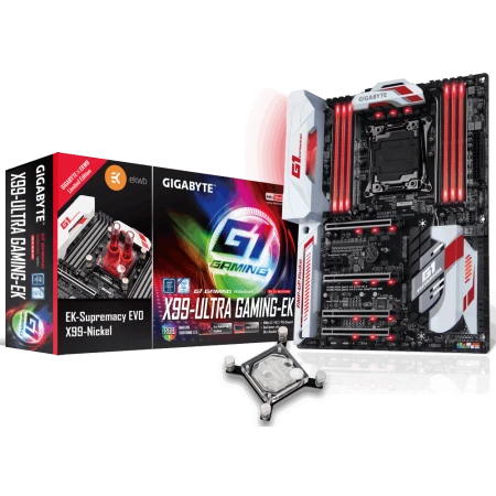 Материнская плата Gigabyte GA-X99-Ultra Gaming, X99, 8xDIMM DDR4, 4xPCI-E x16, PCI-E x1, 10xSATA, M.2, 2xU.2, USB 3.1, ATX