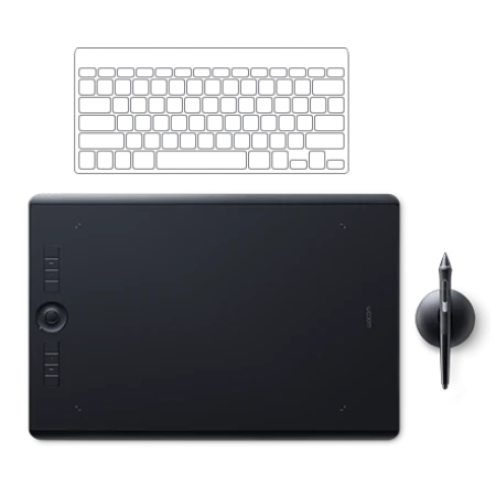 Графический планшет Wacom Intuos Pro Medium, 8.7"x5.8", беспроводное перо, USB, Bluetooth