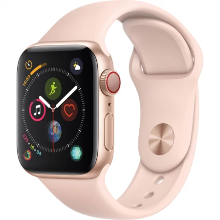 Смарт-часы Apple Watch Series 4, 40mm Gold Aluminium Case with Pink Sand Sport Band, (MU682) Смарт-часы Apple Watch Series 4, 40mm Gold Aluminium Case with Pink Sand Sport Band, (MU682)