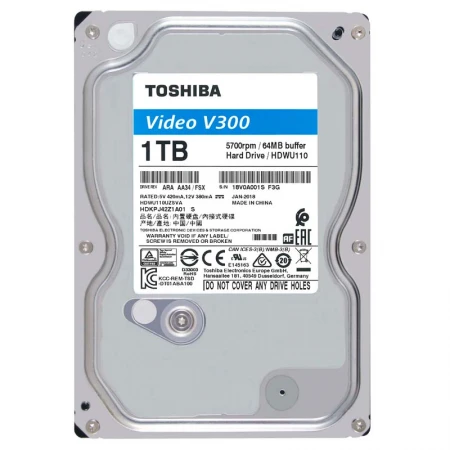Жёсткий диск Toshiba V300 1TB, (HDWU110UZSVA)