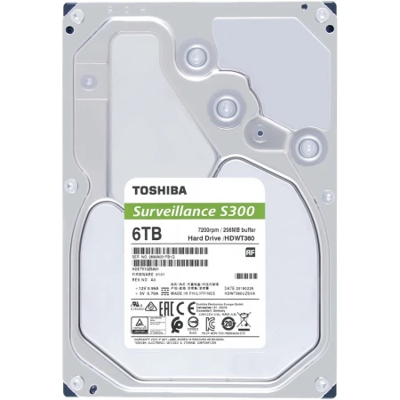 Жёсткий диск Toshiba Surveillance S300 6TB, (HDWT360UZSVA)