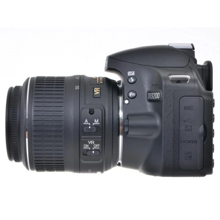 Зеркальный фотоаппарат Nikon D3200 Kit, 24.2Mpx, 18-105mm VR, 5.8 zoom, JPEG/RAW, f/3.5-5.6, 3.0", Black
