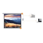 Mr.Pixel көрінісі 72" X 96" (1,83 X 2,44), моторландырылған