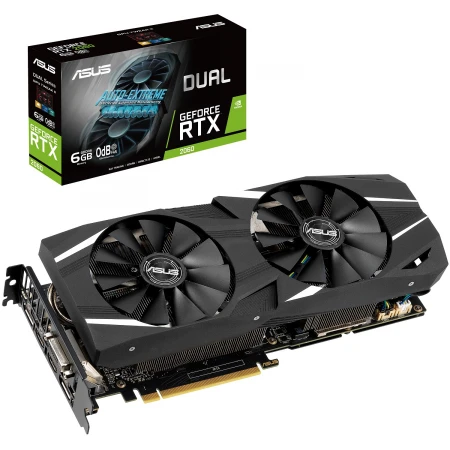 Видеокарта Asus GeForce RTX 2060 Dual 6Gb, [DUAL-RTX2060-A6G]
