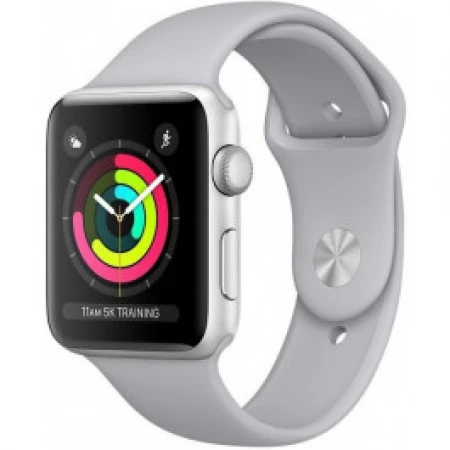 Смарт-часы Apple Watch Series 3, 42mm Silver Aluminium Case with White Sport Band, (MTF22)