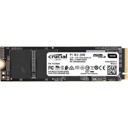 SSD диск Crucial P1 1TB, [CT1000P1SSD8]