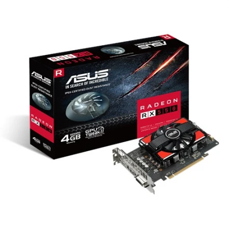 Видеокарта Asus ATI AMD Radeon RX 550, 4Gb, PCI-E GDDR5 128bit DVI+HDMI+DP
