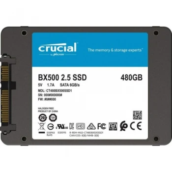 SSD диск Crucial BX500 480GB, (CT480BX500SSD1)