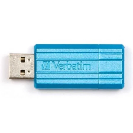 USB Флешка Verbatim PinStripe 16GB 2.0 049068 в голубую полоску