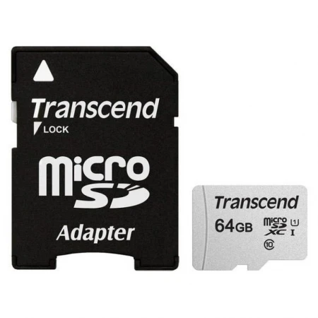 Карта памяти Transcend MicroSD 64GB Class 10 U1 TS64GUSD300S-A Карта памяти Transcend MicroSD 64GB Class 10 U1 TS64GUSD300S-A