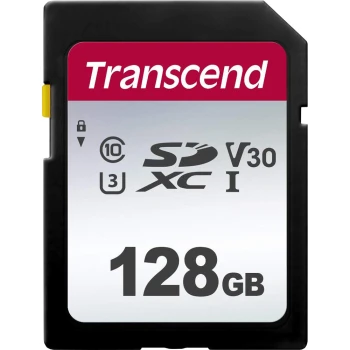 Карта памяти Transcend SD 128GB Class 10 U3 TS128GSDC300S Карта памяти Transcend SD 128GB Class 10 U3 TS128GSDC300S