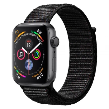 Смарт-часы Apple Watch Series 4, 44mm Space Grey Aluminium Case with Black Sport Loop, (MU6E2)