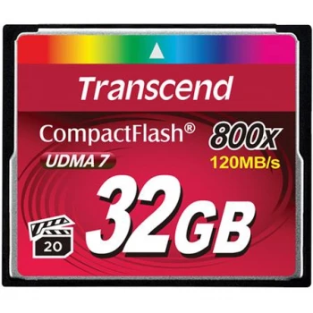 Карта памяти Transcend Compact Flash 32GB, 800x Premium, (TS32GCF800)