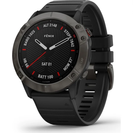 Смарт-часы Garmin Fenix 6X Sapphire, Grey DLC with Black Band, (010-02157-11)